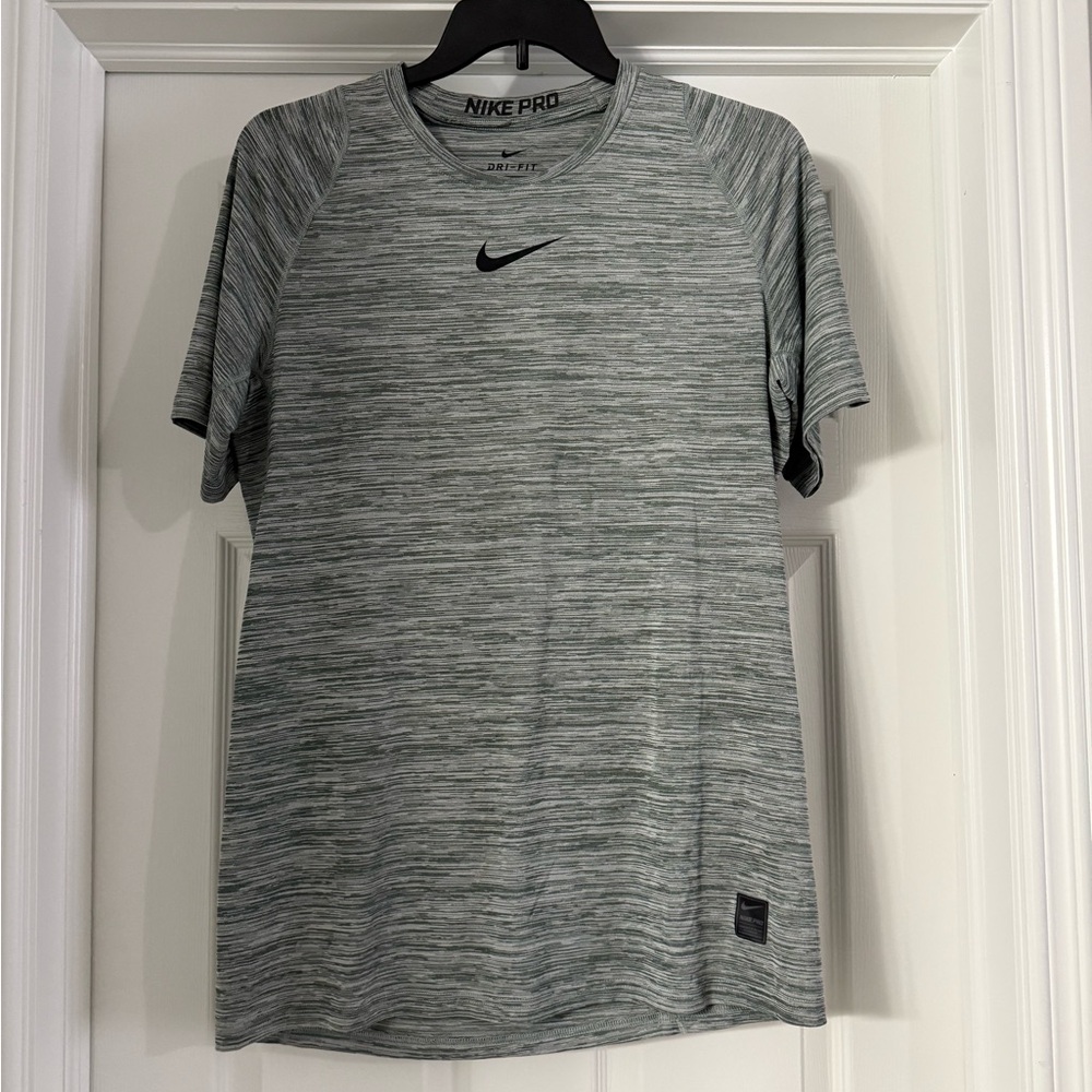 Nike Pro Gray Striped T-Shirt